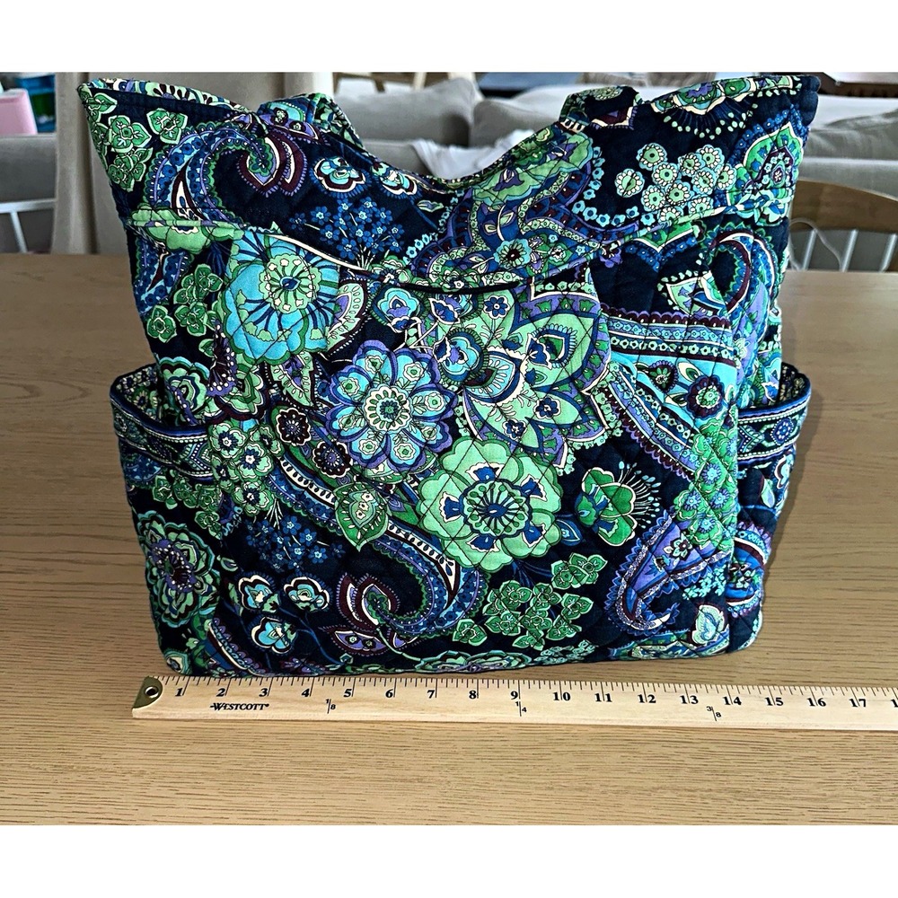 Vera Bradley Blue Rhapsody Quilted Cotton Tote Bag Vintage 2009 Retired